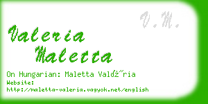 valeria maletta business card